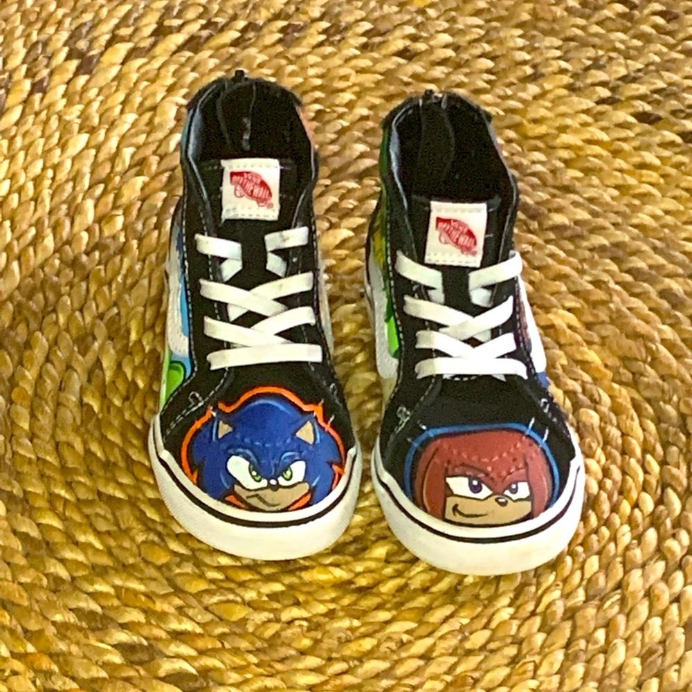 VANS TODDLER CUSTOMIZED SONIC CHARACTERS ***JUST LIKE NEW***